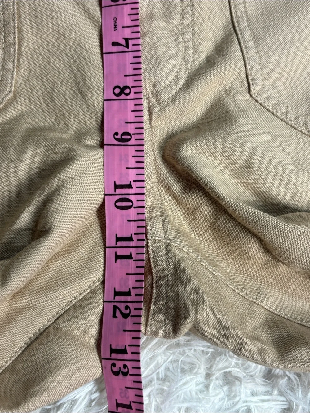 J. Crew Tan 100% Cotton Straight Leg Cropped Pants